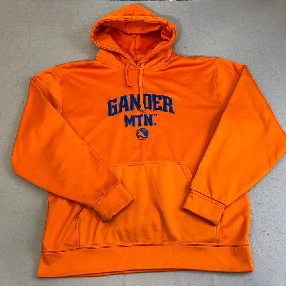 Gander Mtn Hoodie Mens Large Hunter Safety Orange Kanga Pocket Outdoors Hunting